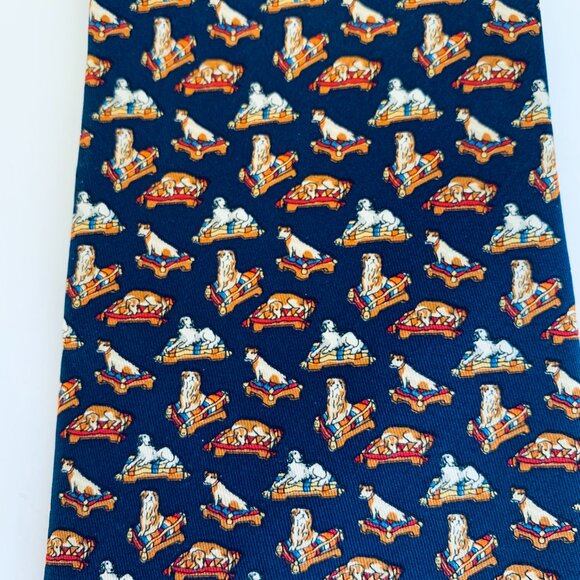 Salvatore Ferragamo XMAS FOX HUNT EQUESTRIAN 100% Silk Ties - Picture 6 of 16